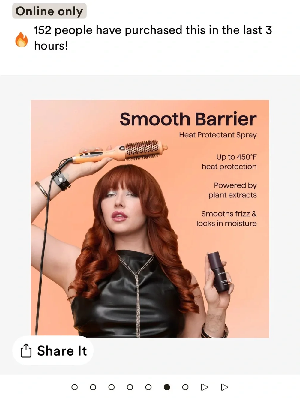 WAVYTALK Orange VIP Volume Blowout Bundle - Heat Brush Styling Set NWT